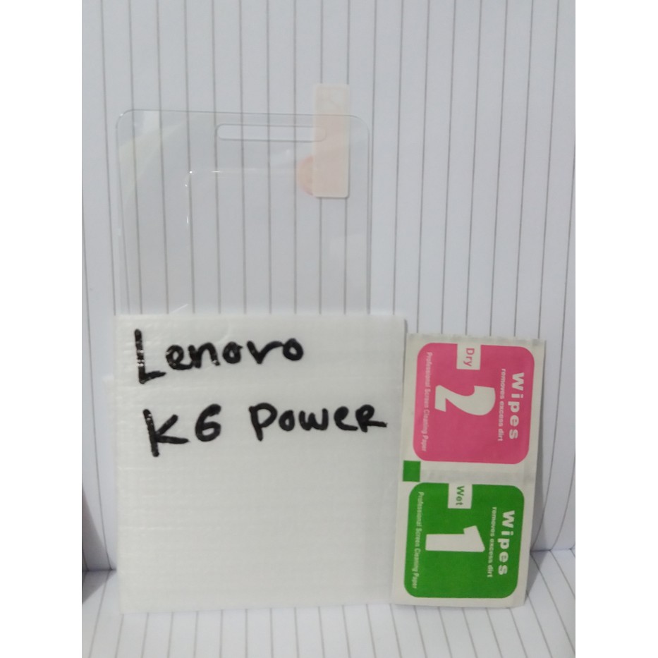 Tempered gorila glass kaca dan hydrogel bening lenovo k6 power murah