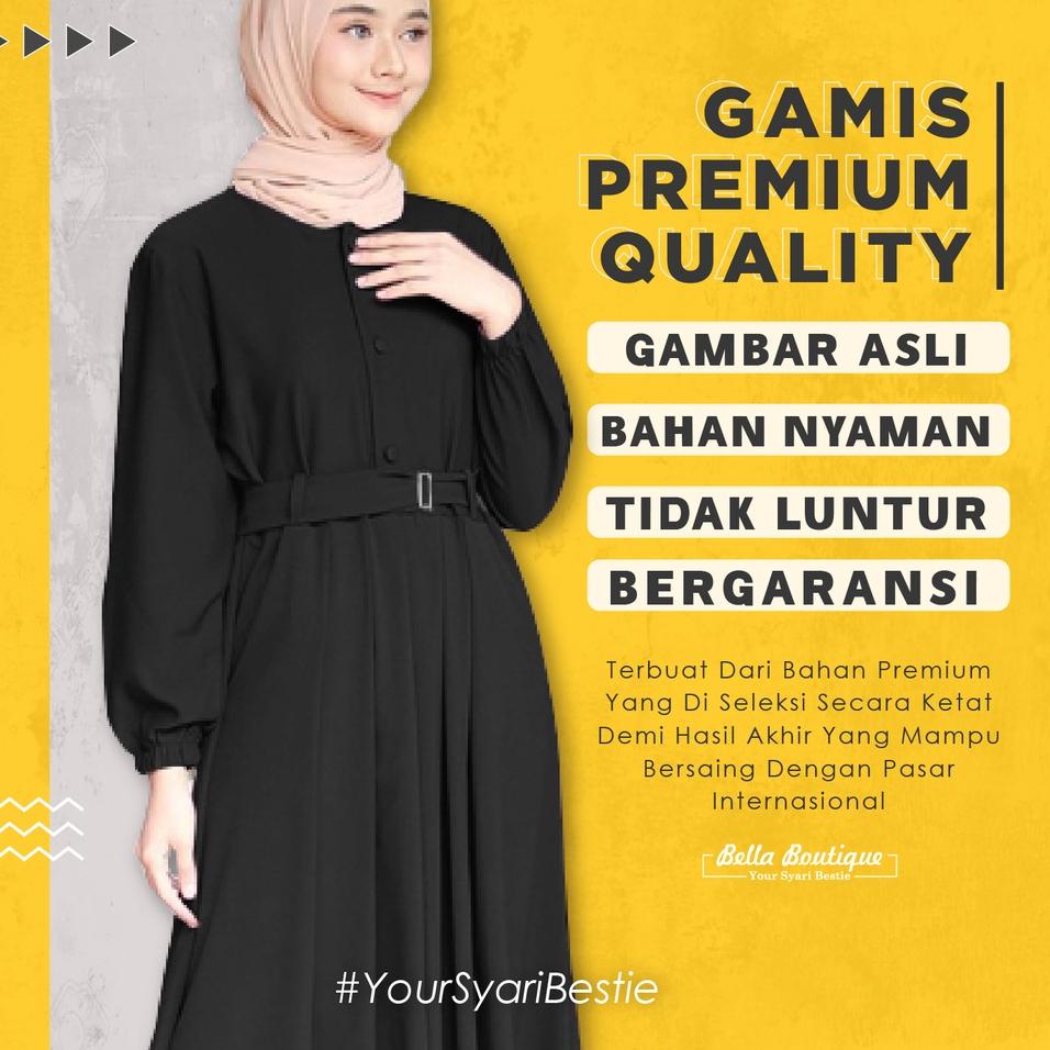[MAK.10Jn22ᴱ] Baju Gamis Dress Abaya Hitam Polos Wanita Remaja Dewasa Moscrepe Muslimah Syari Busana