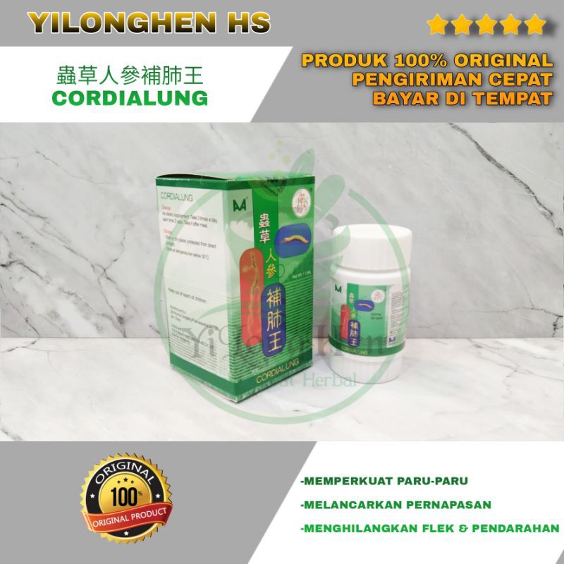 Cordialung Obat Paru Paru Basah Herbal Sesak Nafas Kapsul Cordyceps Dong Chong Xia Cao Flek Paru TBC-2