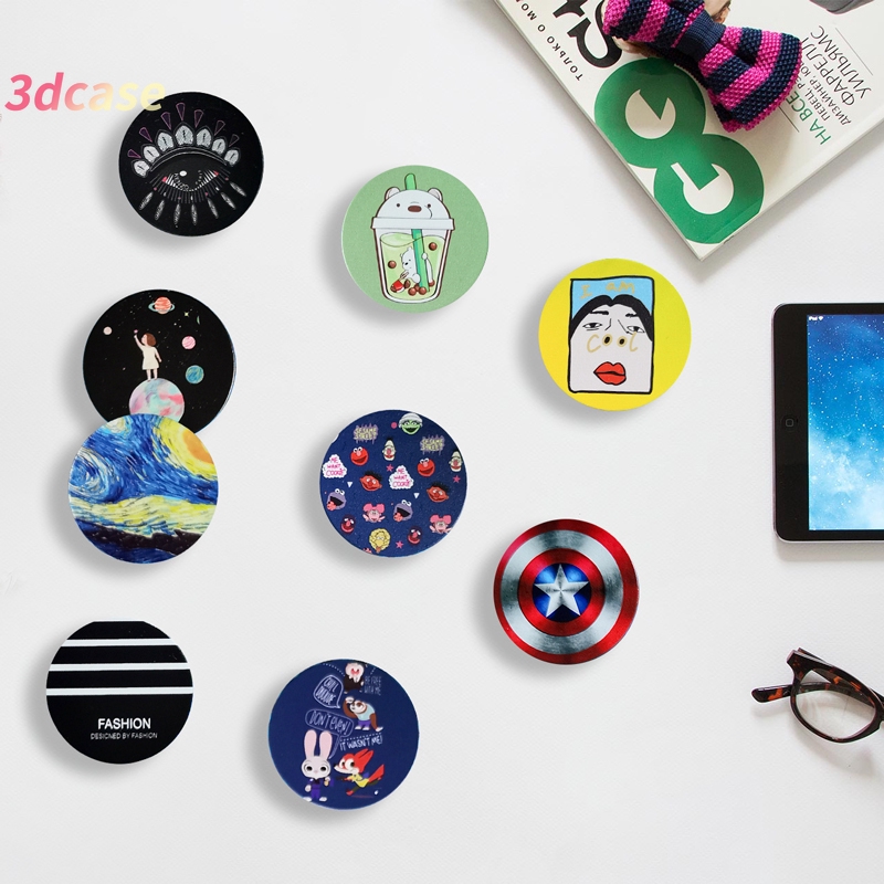 3D Popsocket INS Cartoon Cute Lucu Space Girl Pattern Phone Airbag Stand Finger Holder Mobile Stand