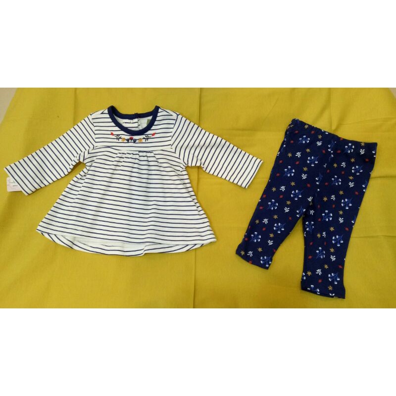 Stln cew salur biru bunga