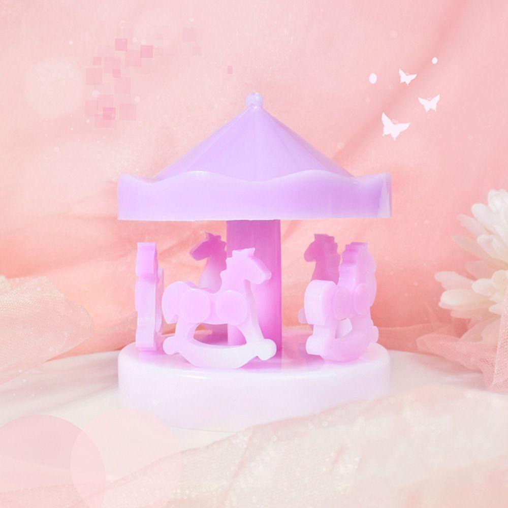 Preva Carousel Resin Mold Handmade Ornamen Meja DIY Silicone Mold