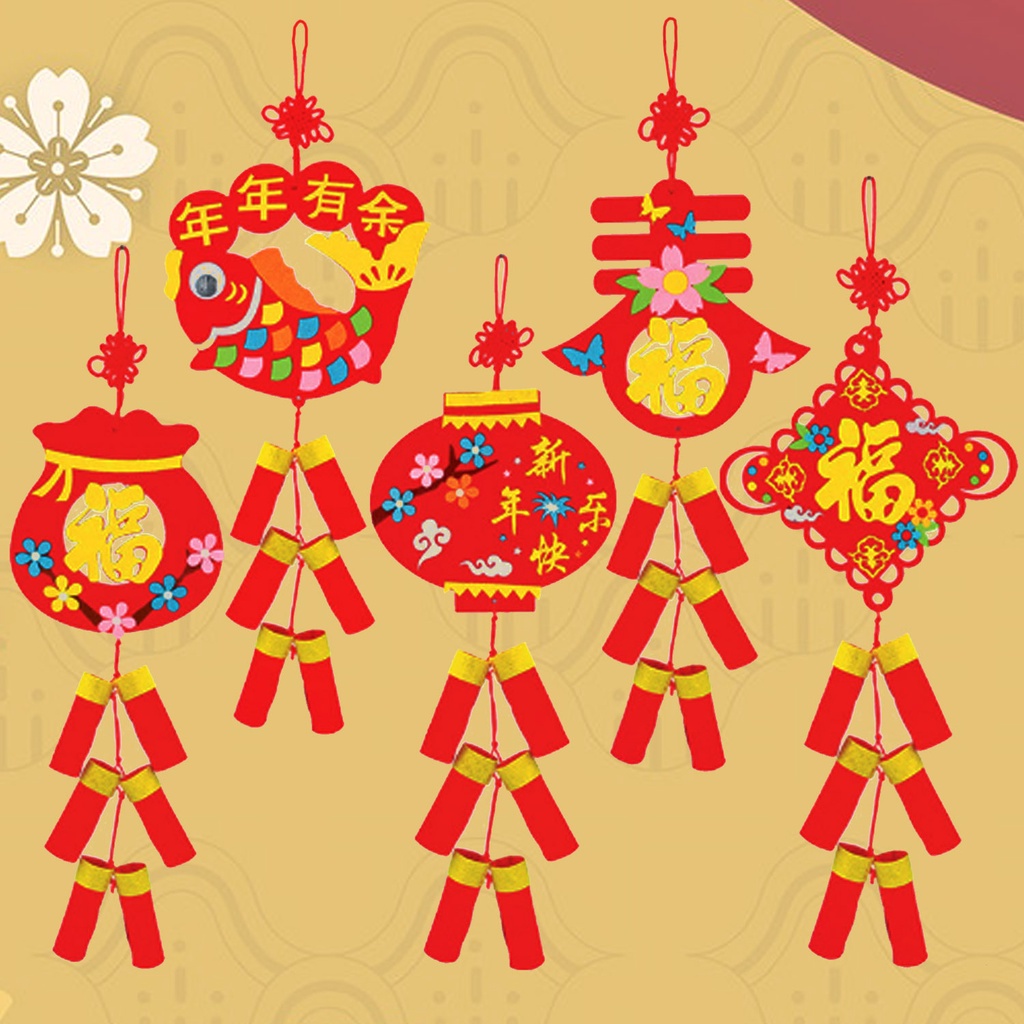 ED72 DIY GANTUNGAN IMLEK, MAINAN EDUKASI ANAK HIASAN IMLEK CHINESE NEW YEAR FU PRAKARYA ART IMAJIKID