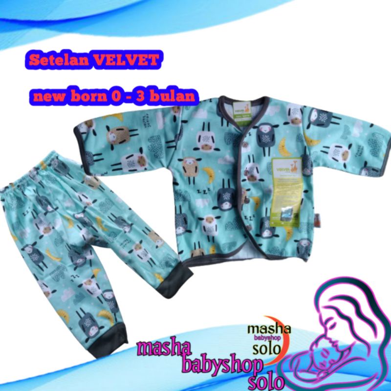 Setelan baju bayi velvet , Baju bayi Newborn , Setelan velvet  murah