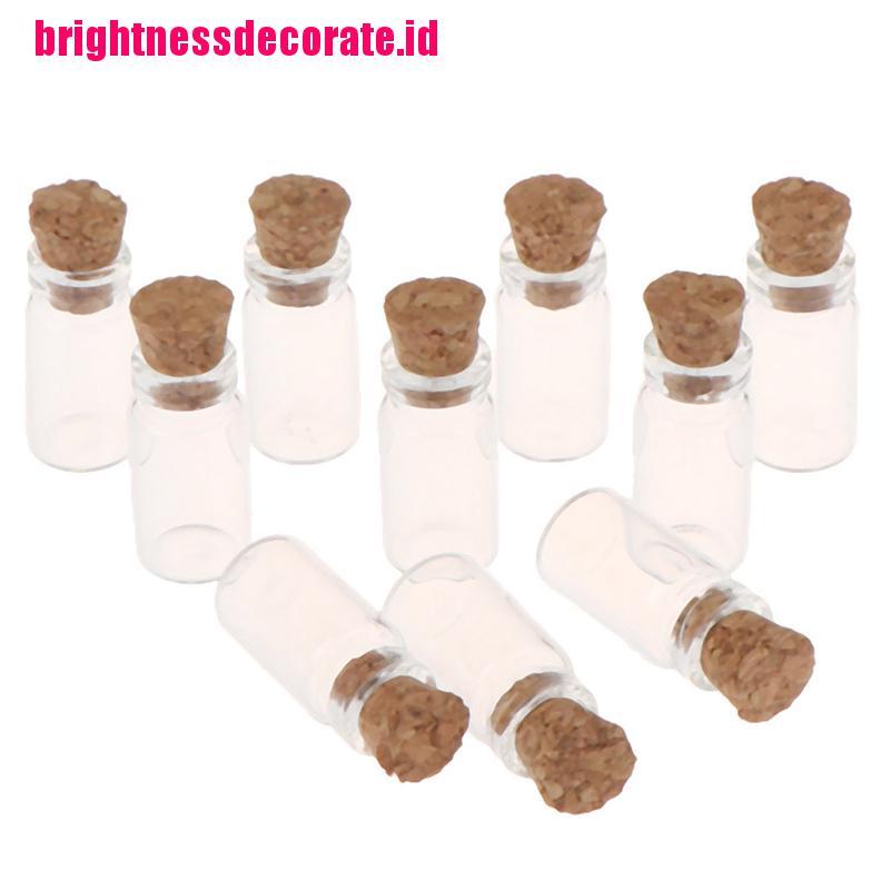 BrightID 10Pcs 1:12 Dollhouse Miniature Glass Bottle Jars Food Storage Kitchen Accessorie