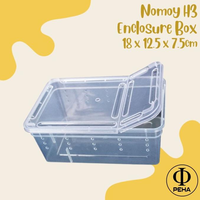 hanya disini] Kandang Reptil S Tarantula Enclosure Box White Putih Nomoy H3 Small