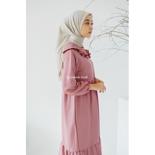 OULA MIDI DRESS Crinke Airflow Tunik Hijab