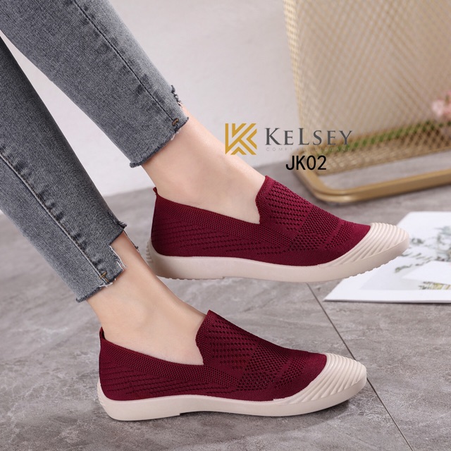 RESTOCK!!  RESTOCK!! NICOLE SEPATU FLAT SHOES WANITA FLYKNIT KELSEY JK02