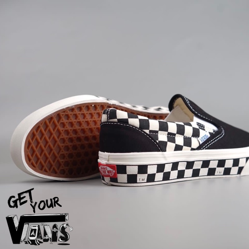 Vans Slip on Sidewall Checkerboard Original 100% Bnib