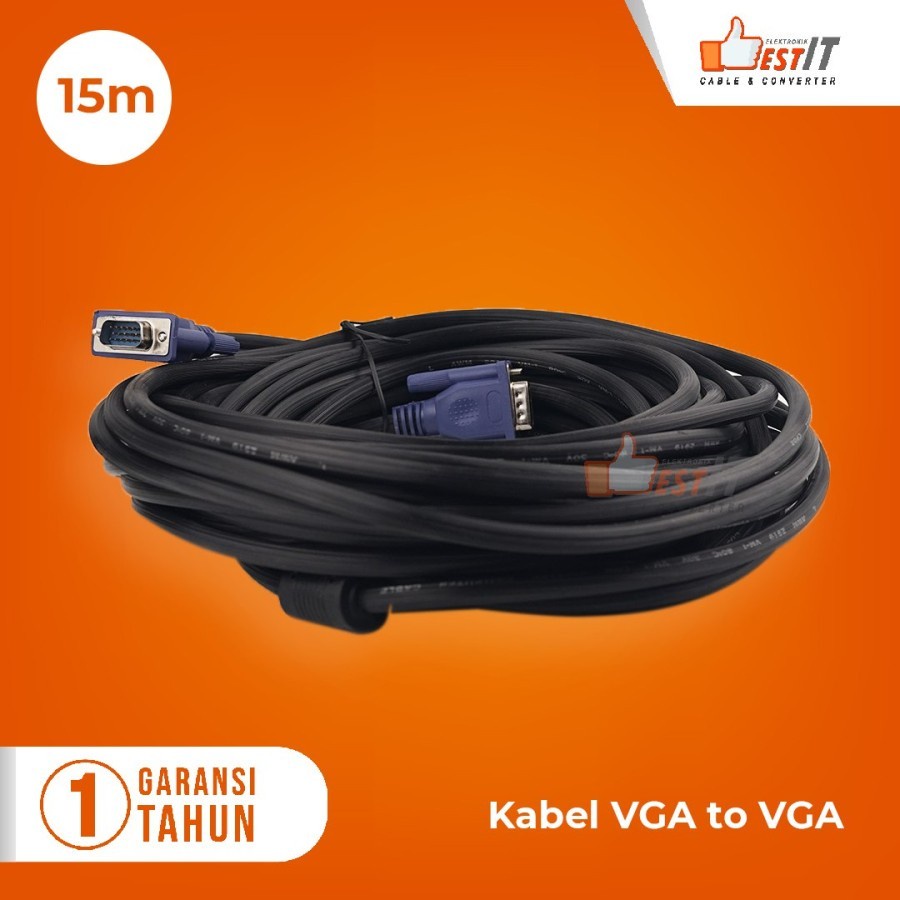 NYK Kabel VGA Komputer Laptop High Quality 1.5M 3M 5M 10M 15M 20M