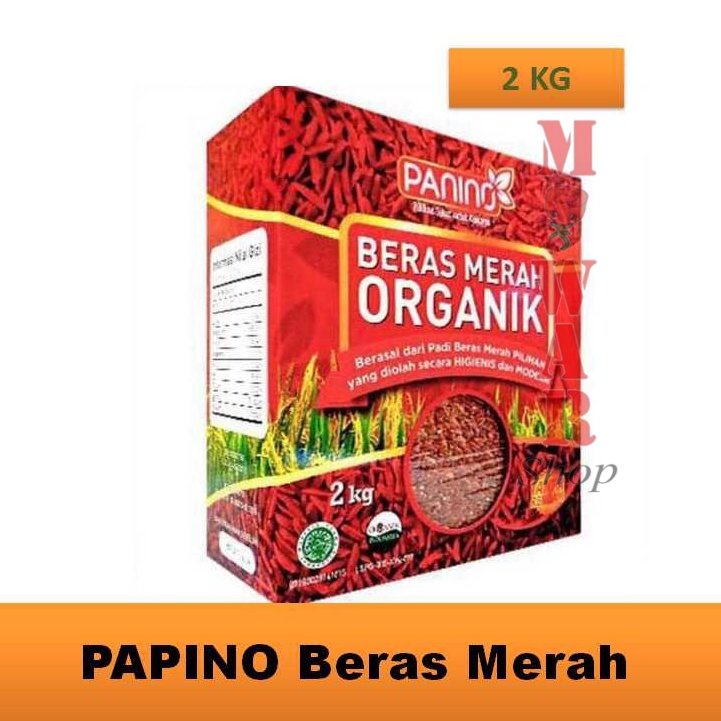 

(2 kg) PANINO Beras Merah Organik Beras Merah Panino Tanpa Rendam Beras Sehat Halal