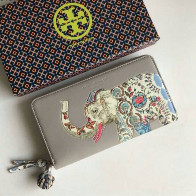 Tory burch elephant gajah abu grey wallet dompet purse box toryburch tb ori original authentic