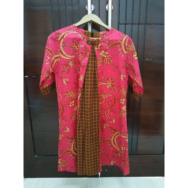 Dress Batik Pink Fanta (preloved)