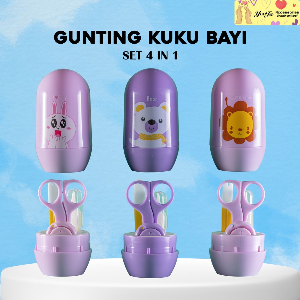 Gunting Kuku Bayi Set Baby Care Isi 4 Pcs / Baby Nail Clipper Set