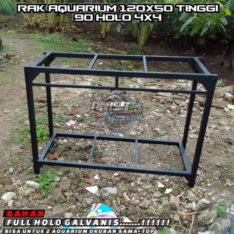 RAK AQUARIUM 120X50 TINGGI 90 BAHAN HOLO 4X4