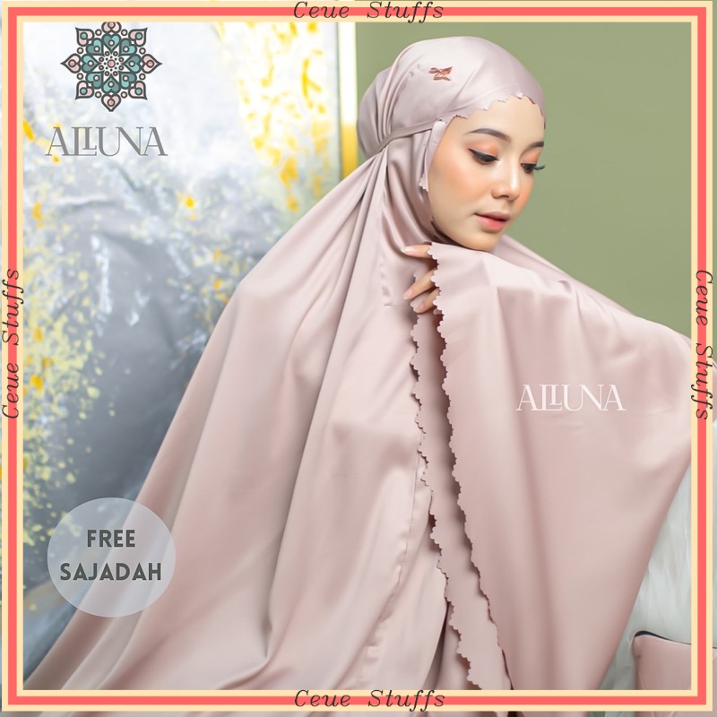 MUKENA TRAVELING BAHAN PREMIUM ADEM  ALLUNA - Mukena Dewasa Daily Alluna Lasercut