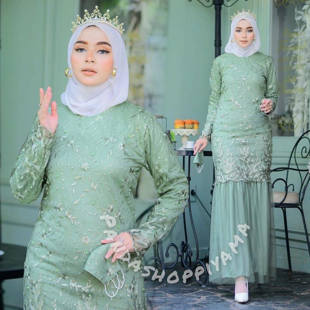 New Gamis ARISHA / Dress kondangan / Gamis Brukat / Baju Kondangan Wanita Size M L XL XXL / Baju Pesta Wanita / Gamis Remaja Seragam