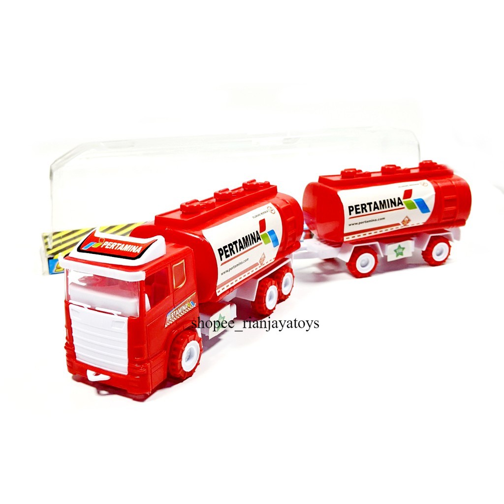 Mobil Truk Tanki Pertamina/ Mainan Truk Pertamina Tanki Gandeng