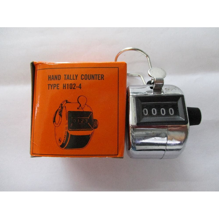 

q4AD5s Hand Tally Counter Alat Hitung Tangan 4 Digit Manual Serbaguna Murah As71S0D
