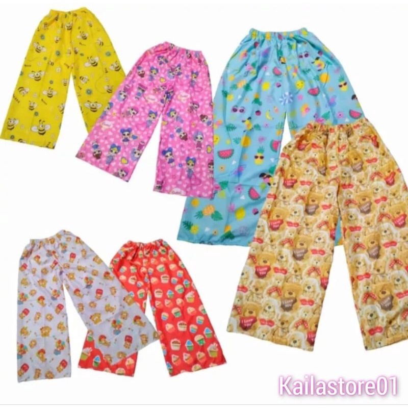 Celana Kulot Anak Perempuan Usia 2-11th / Motif Random