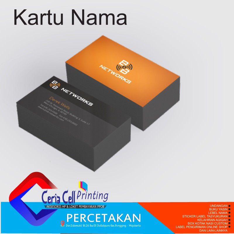 

CETAK KARTU NAMA 1 SISI