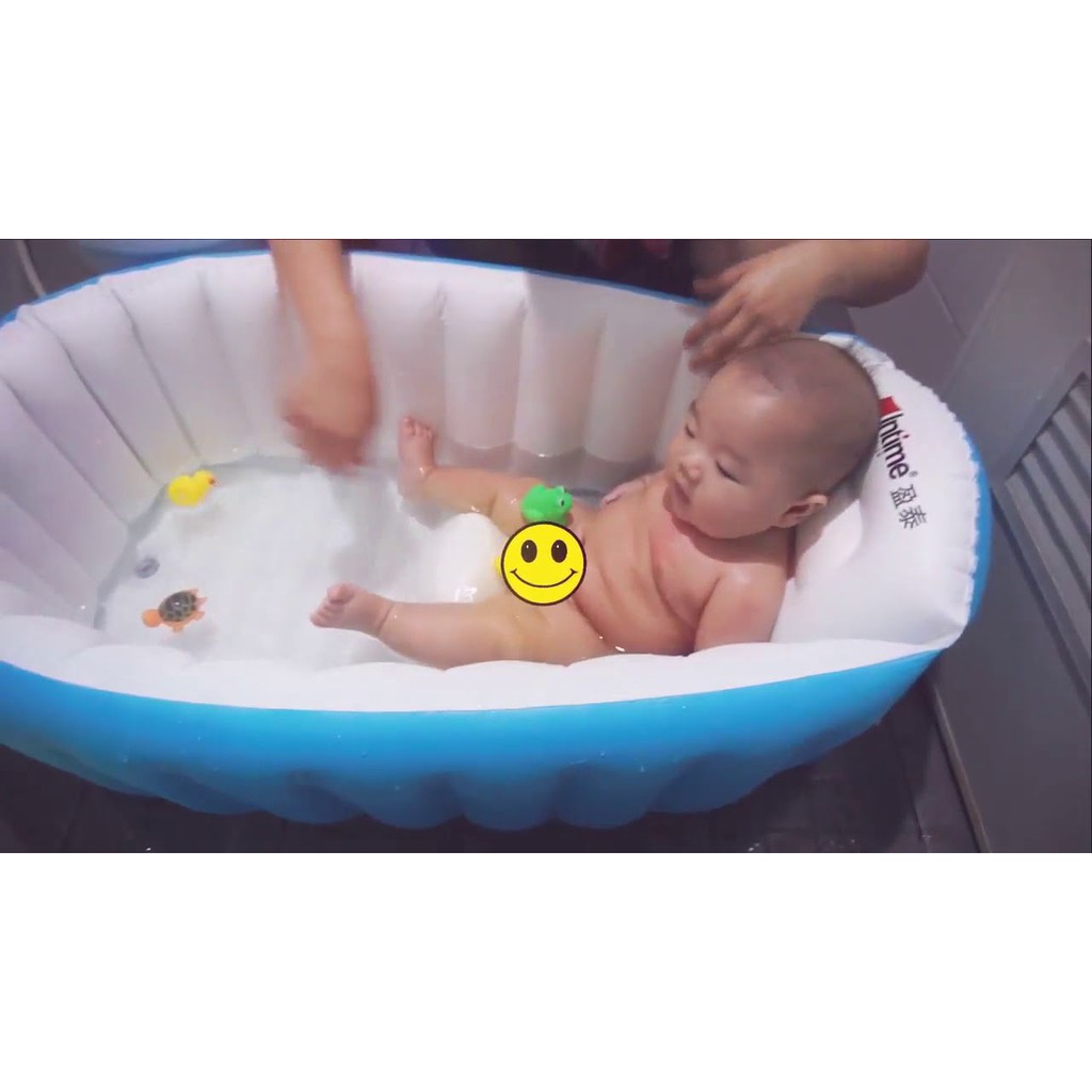 Intime Baby Bath Tub Blue Pink Bak Mandi Bayi Ember 