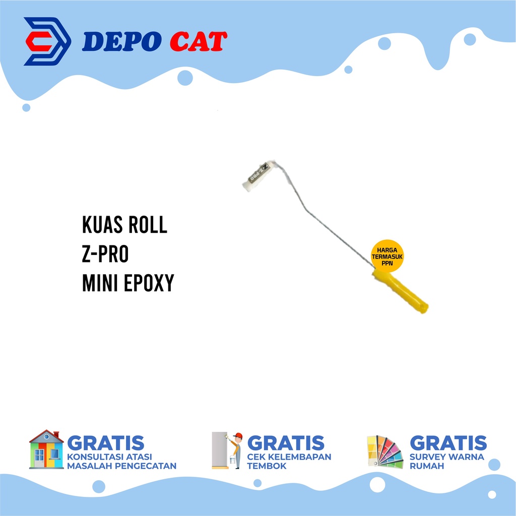 

Kuas Roll Z-Pro Mini Epoxy | ROLL CAT MINYAK