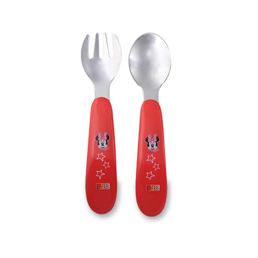 Lusty Bunny Disney Stainless Steel Fork &amp; Spoon Sendok Garpu Makan Bayi DMM-9011