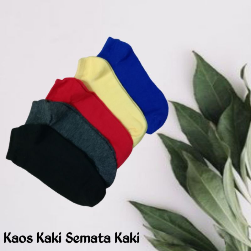 PAKET 5 PASANG KAOS KAKI SEMATA KAKI / KAOS KAKI SPORT PENDEK / KAOS KAKI POLOS