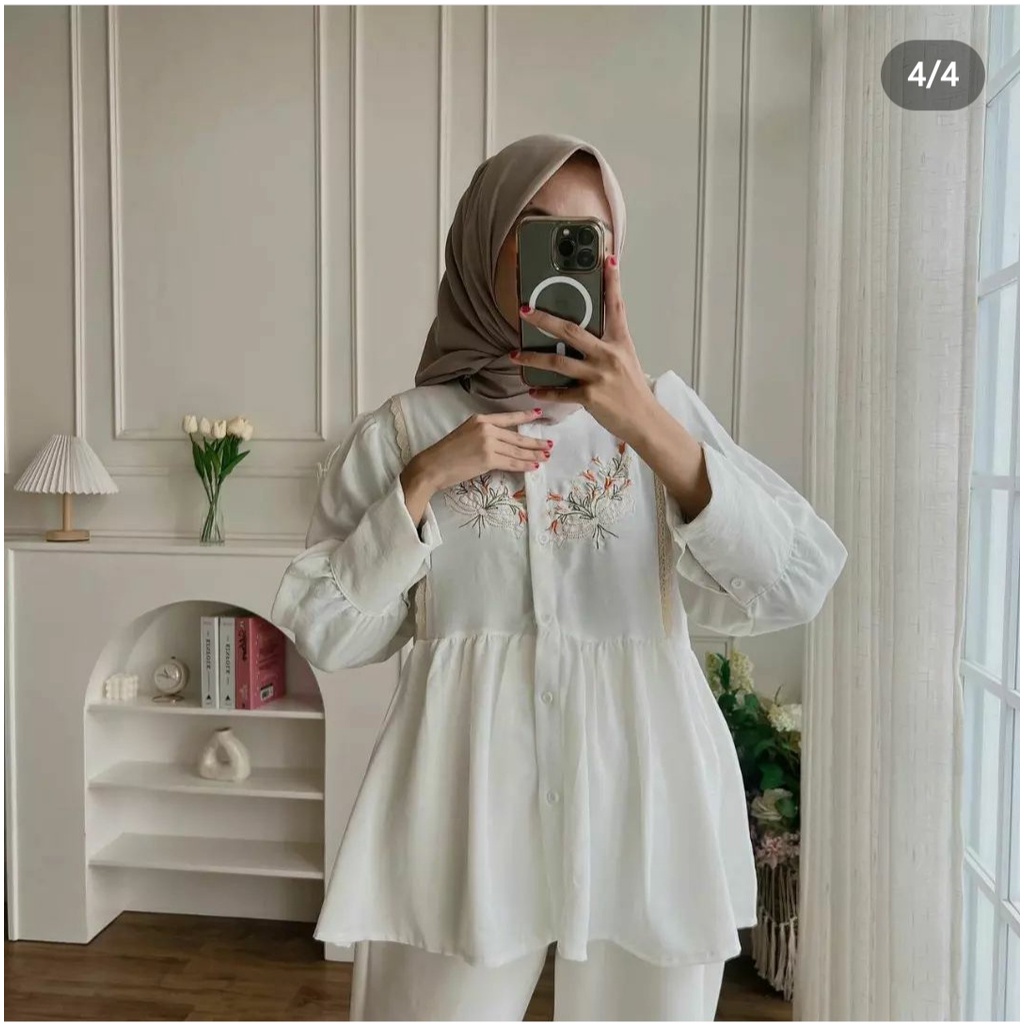 BORDIR Dara Blouse Jumbo || Ukuran S M L XL XXL XXXL 5L