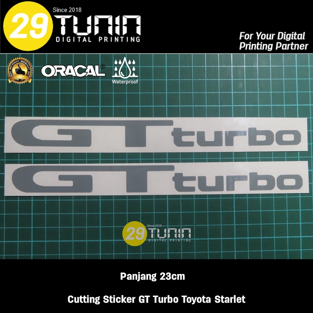 Cutting Sticker Stiker Starlet GT Turbo
