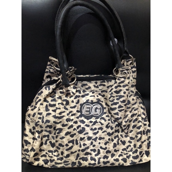 Preloved Tas Motif Leopard