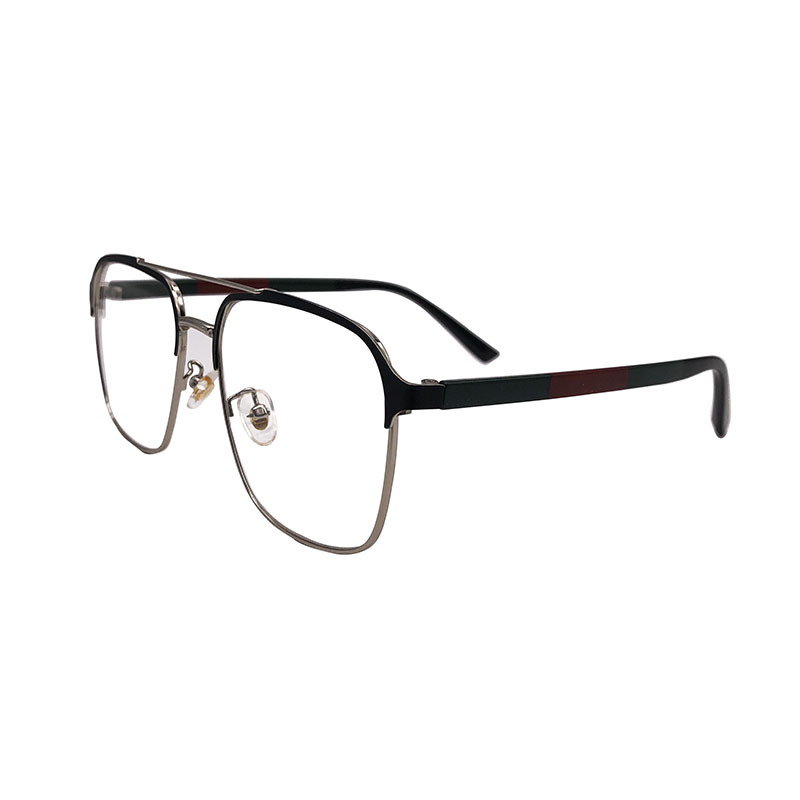 (YUZHU) Vintage Fashion Metal Frame Eyeglasses Aviator Eyeglasses Untuk Pria Oversized Square Kacamata Anti Radiasi Untuk Laki-Laki