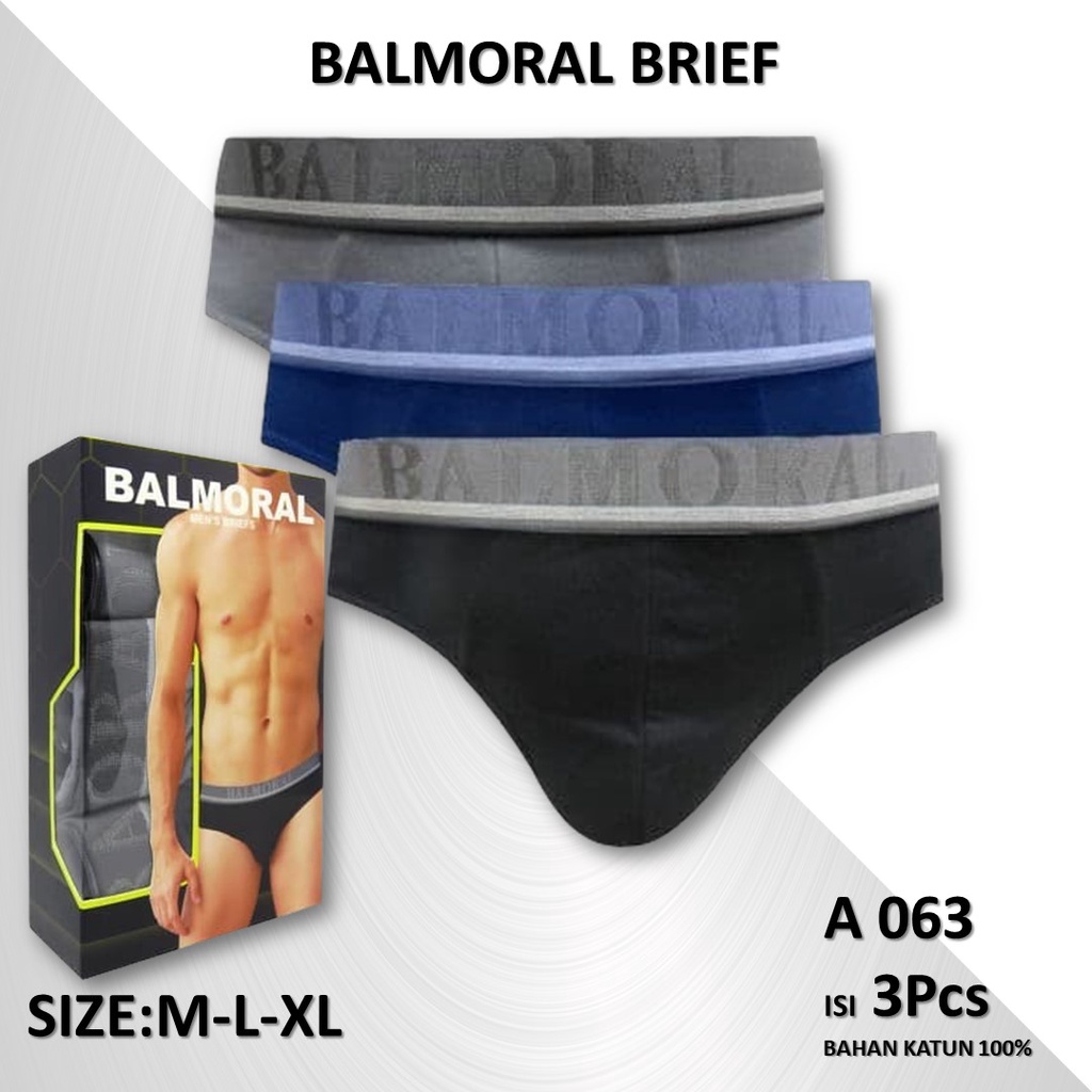 Celana Dalam Pria Brief Balmoral CD A 063 Isi 3Pcs