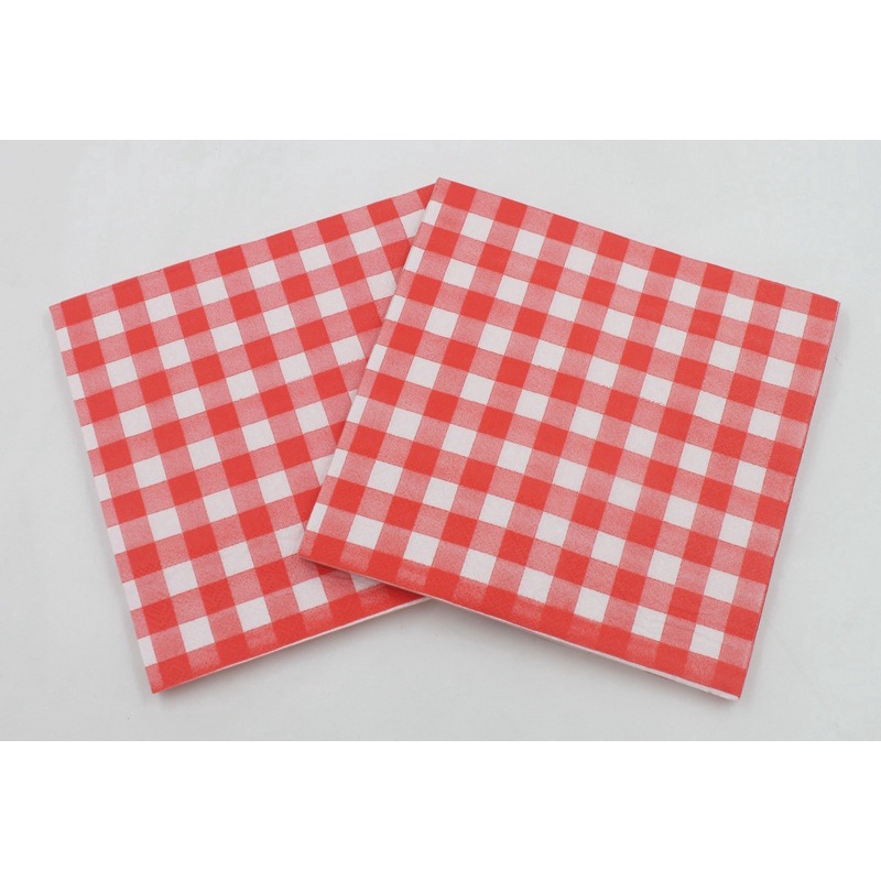 20pcs Lattice Paper Napkin Serbet Minuman Pesta Pernikahan Serbet Motif Warna