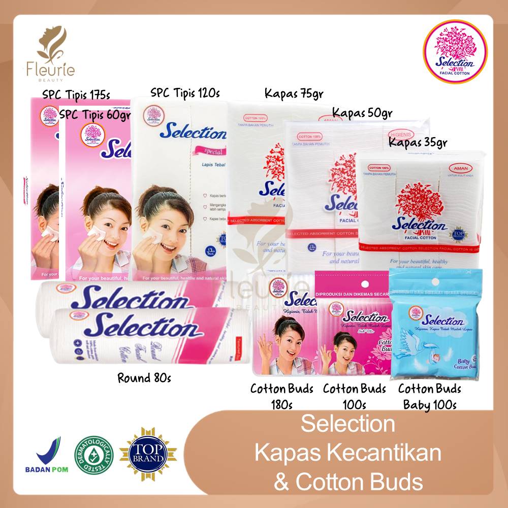 Selection Kapas Kecantikan &amp; Cotton Buds Original BPOM