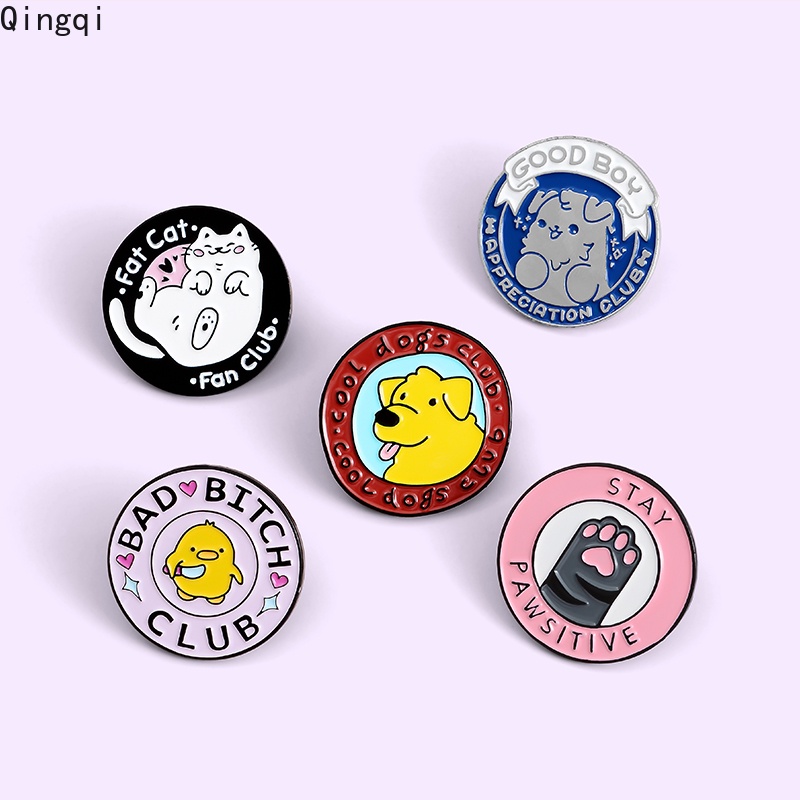 Bros Pin Enamel Bentuk Bulat Motif Anggota Keluarga Untuk Hadiah Teman