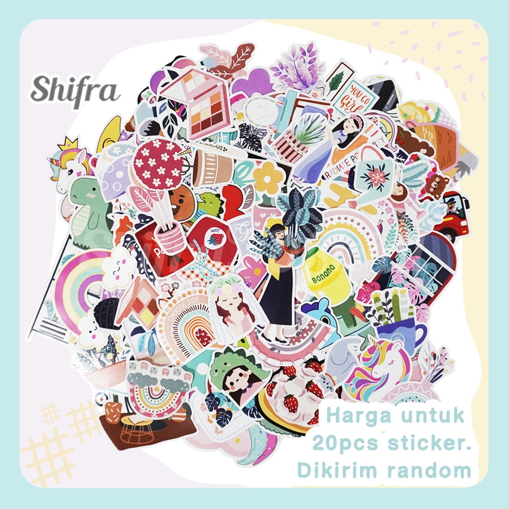 Shifra Sticker Gambar Random (mix 20 pcs)