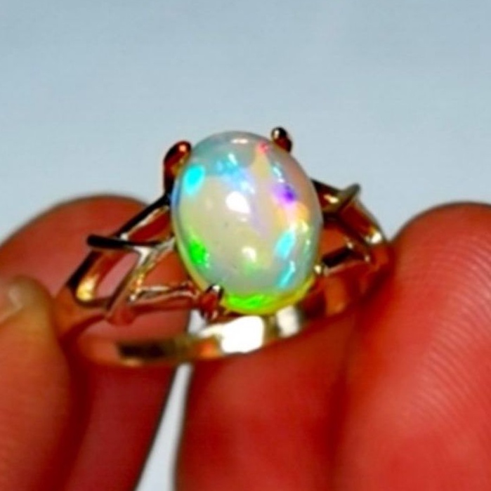 100% NATURAL CINCIN BATU  KALIMAYA KRISTAL WANITA MINIMALIS