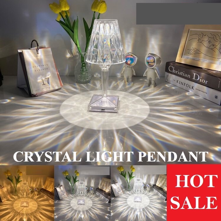 [SB] Lampu Hias Model Kristal / Table Light Kristal Lampu Hias 3 Cahaya / Lampu Meja Kristal