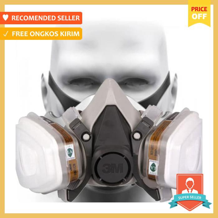 Safety Half Face Respirator Gas Mask Masker Cat Spray 3M 6200