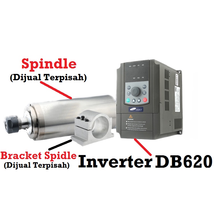 [HAEBOT] Inverter Rituo DB620 1.5KW 2.2KW 3.0KW 4.0Kw 220V AC VFD Spindle Driver Frequency Pengatur Kecepatan Motor AC 1PH