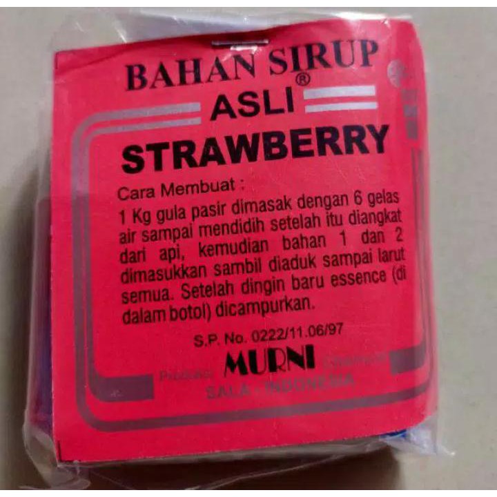 

Aneka Snack Bahan Sirup Murni Strawberry / Sirup Buah