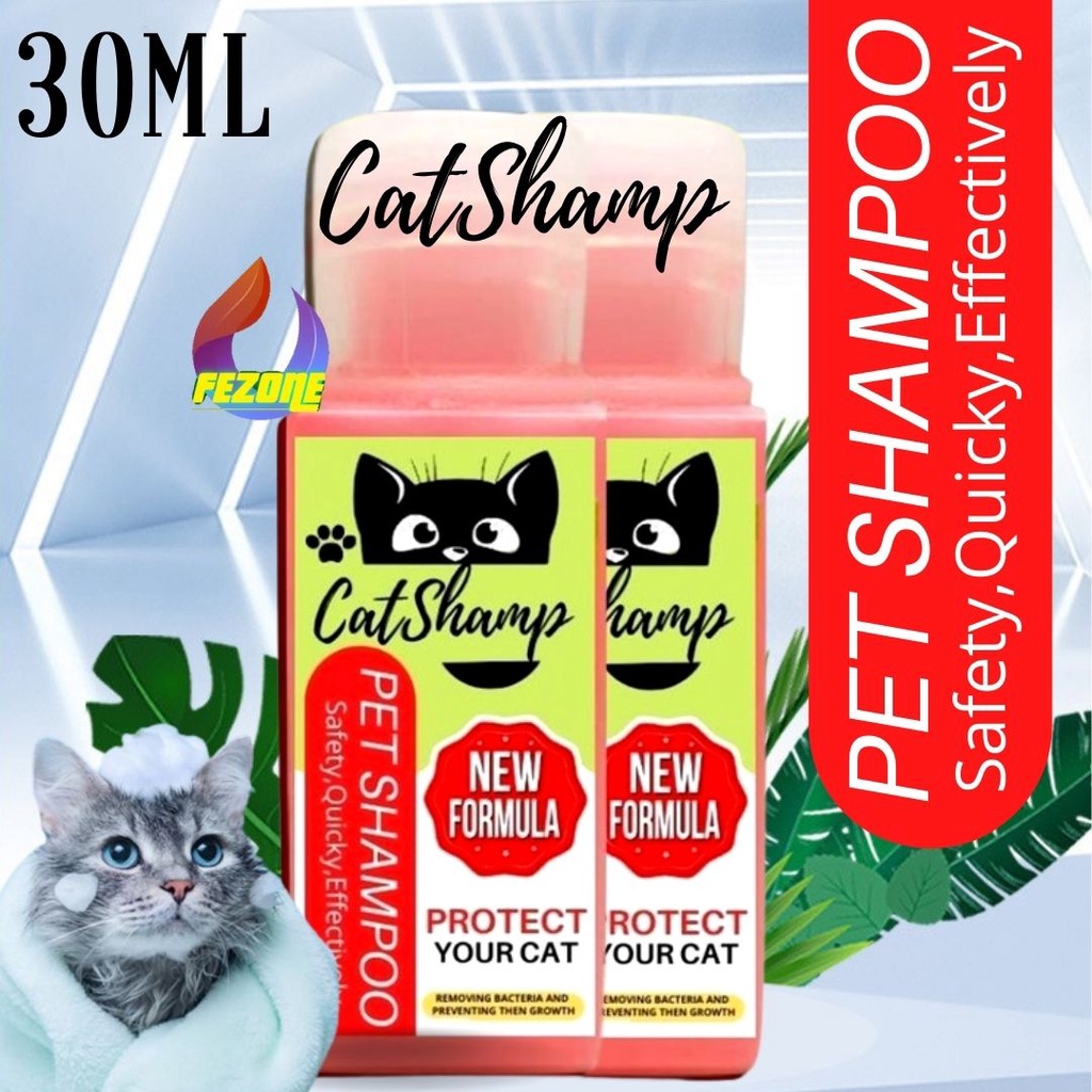 Shampo Shampoo Kucing Anti Kutu Bakteri Luka Jamur Minyak Sampo Cat Kitten CATSHAMP FEZONE