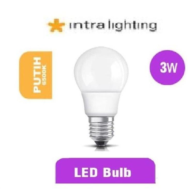 Lampu 3w / Bohlam Intra Lighting LED Bulb 3W E27- Putih Quality Osram