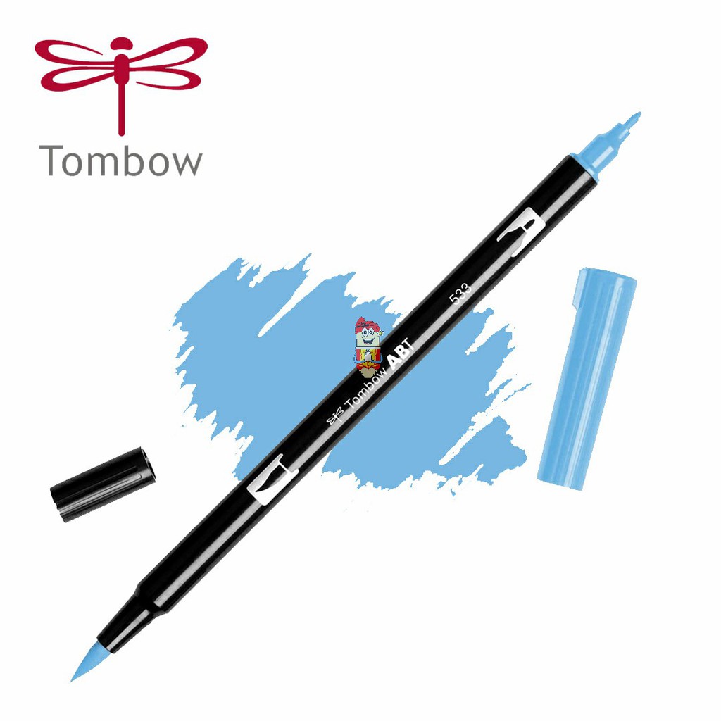

Dual brush pen Tombow Art Marker ABT 533 Peacock Blue