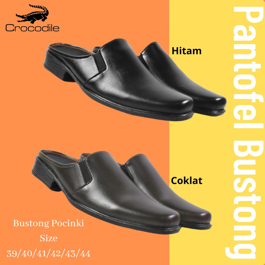 SM88 - Sepatu Pantopel Pria Crocodile Bustong Pocinki Slop Formal Keren Kerja Kantoran Murah