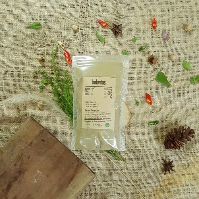 

DAUN BELUNTAS BUBUK 50gr - Pluchea indica- MURNI