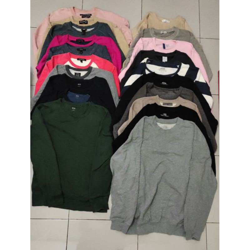 borongan Preloved Crewneck polosan branded.