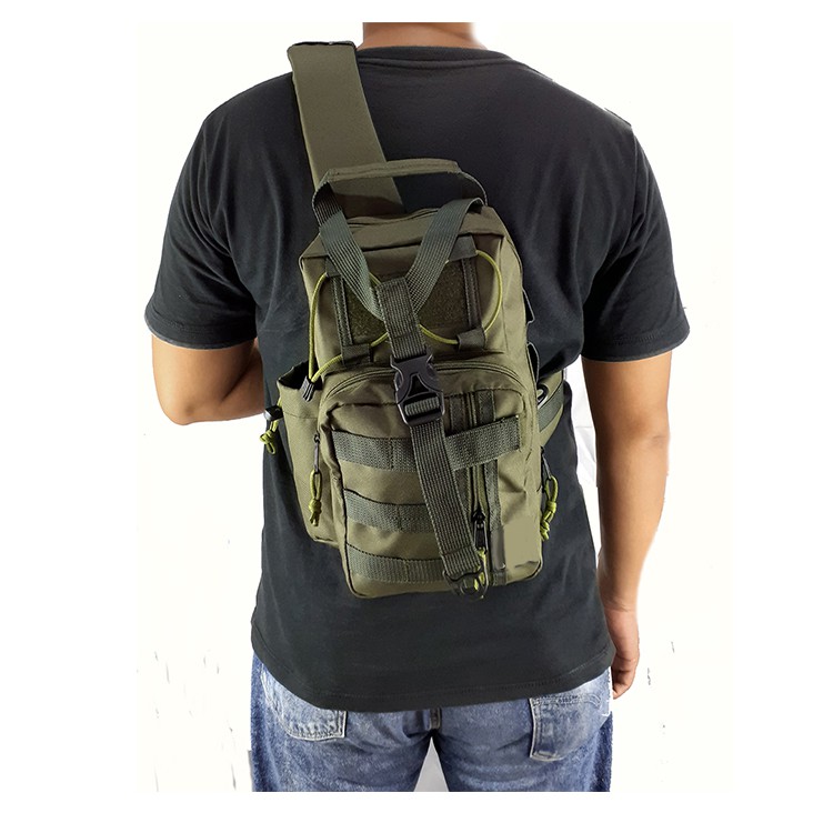 BIDIGI FORCE SLEMPANG PRIA/SLING BAG ARMY TACTICAL